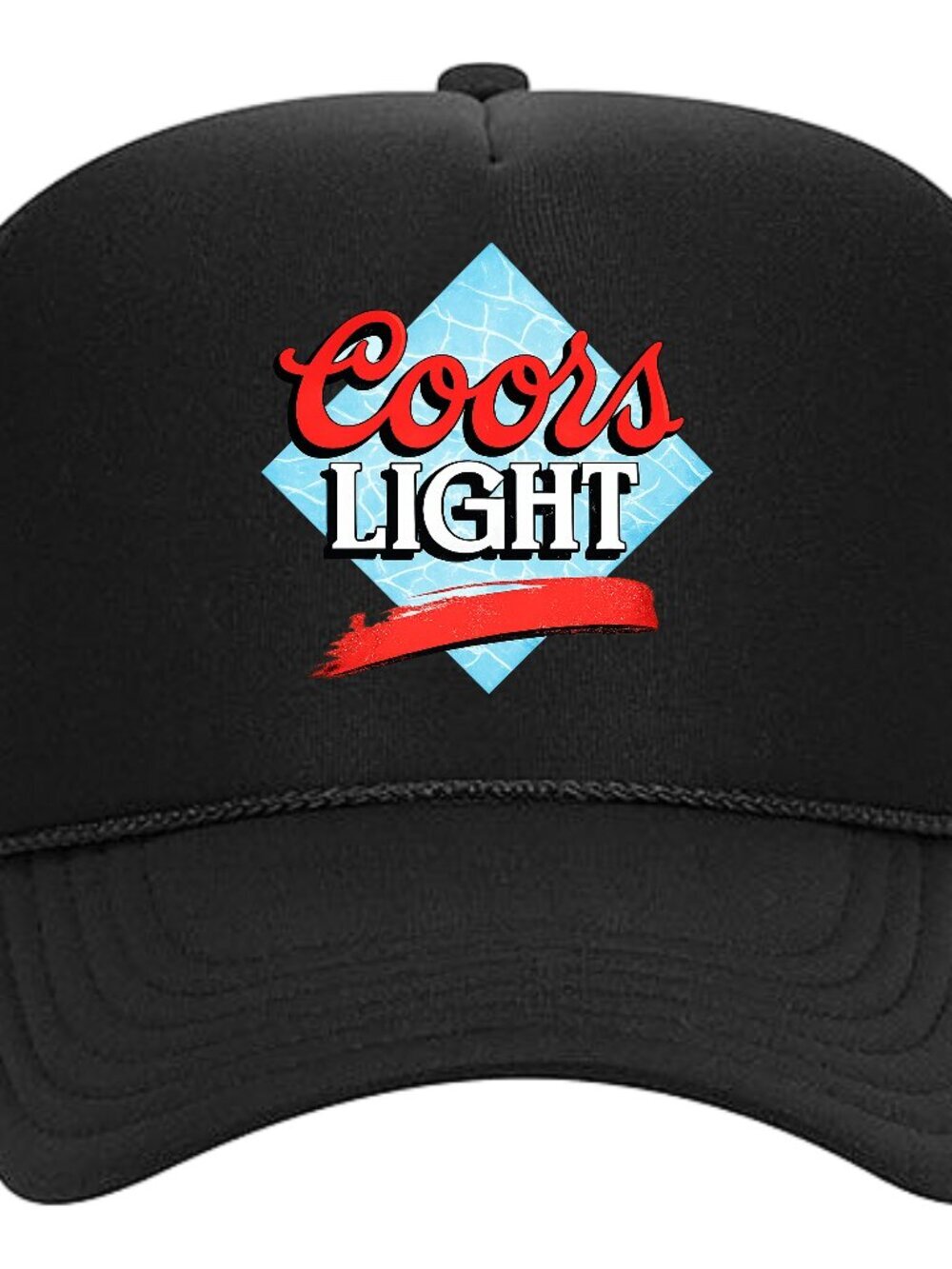 Coors Light Beer Mens Trucker Hat Black Snapback 80s Retro Logo IPA Brewery Cap